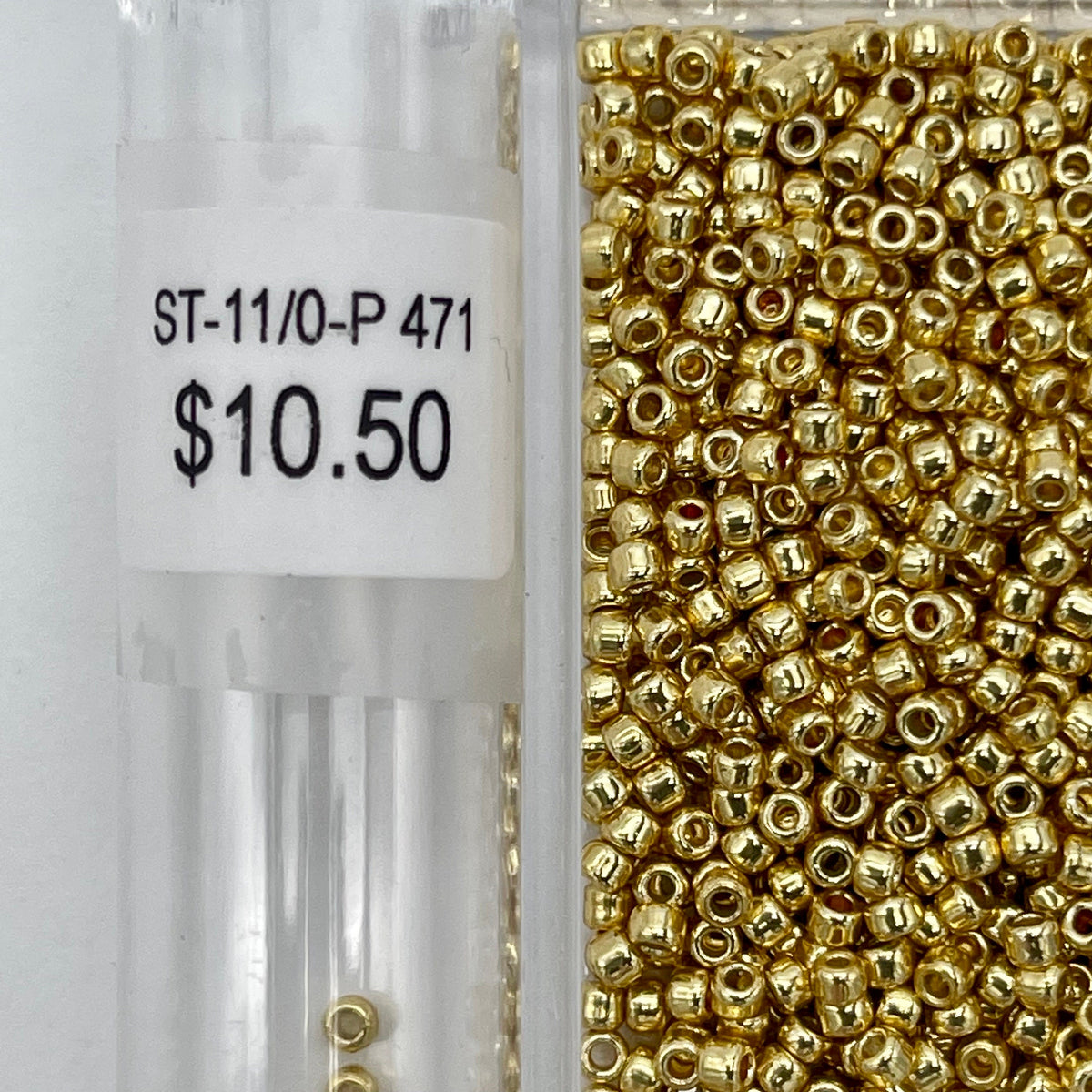 Japanese Glass Seed Beads Size 11/0-P471 Permanent Galvanized Metallic Gold