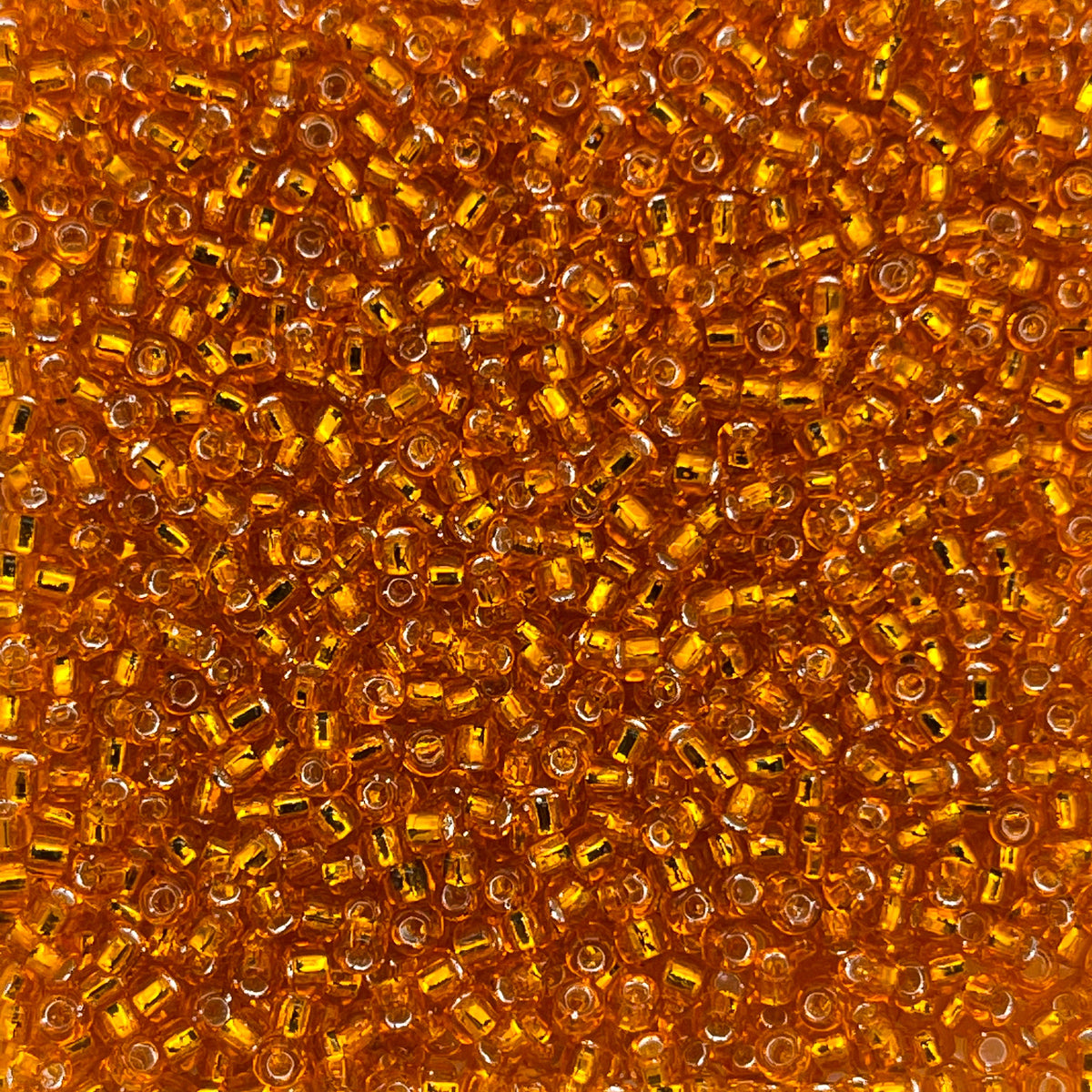 Japanese Glass Seed Beads Size 11/0-9 Silverlined Orange