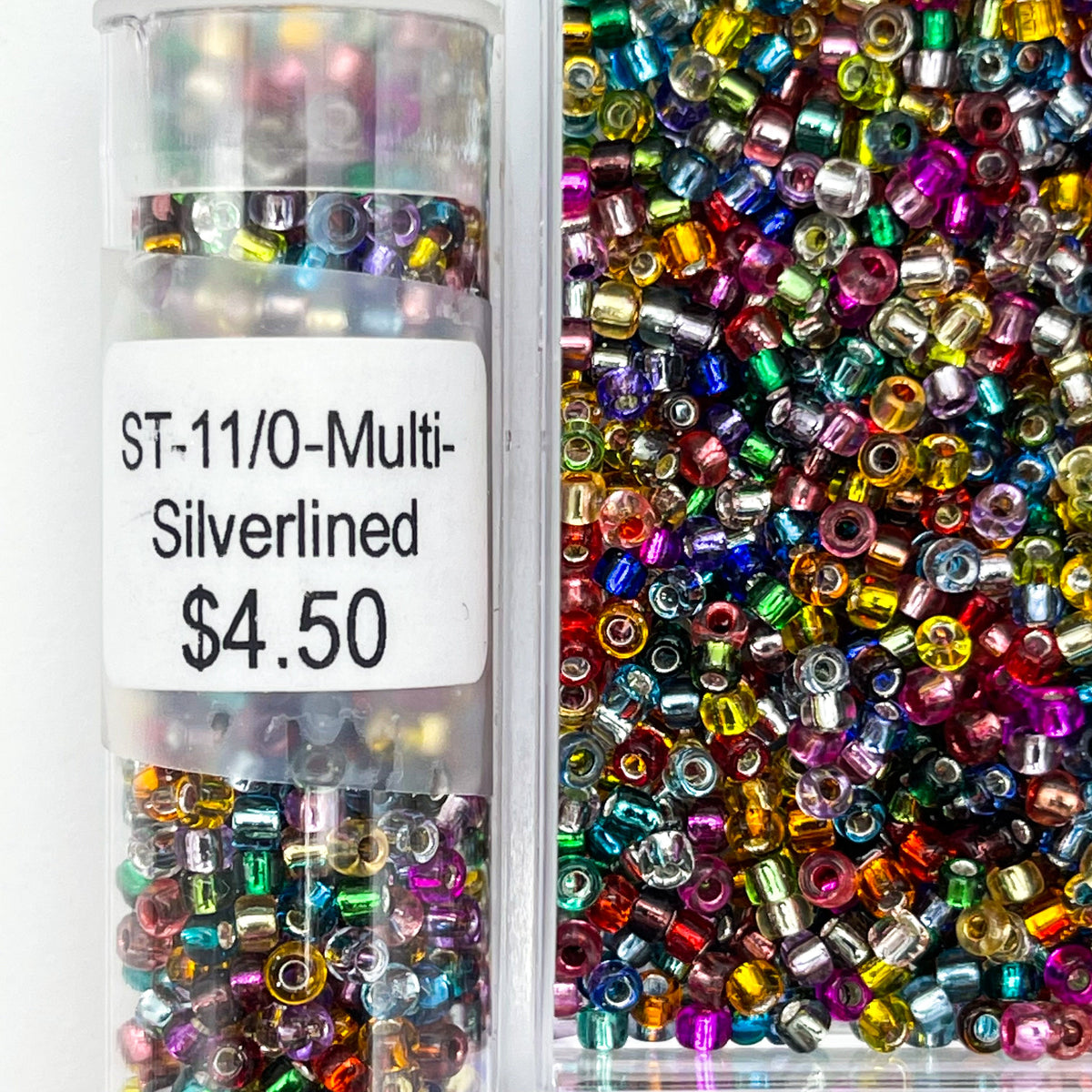 【Nanaページ】 Japanese Glass Seed Beads Size 11/0-Multi-Silverlined