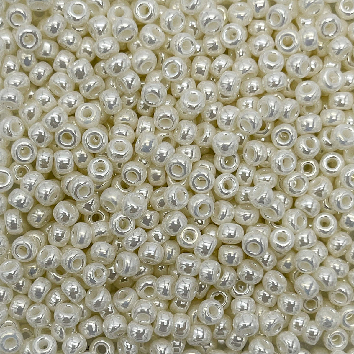 Japanese Glass Seed Beads Size 8/0-511E Opaque White Pearl Satin