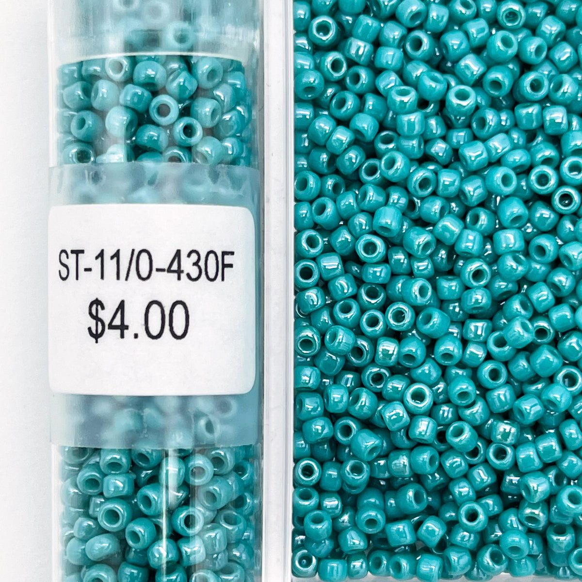 Japanese Glass Seed Beads Size 11/0-430F Luster Turquoise