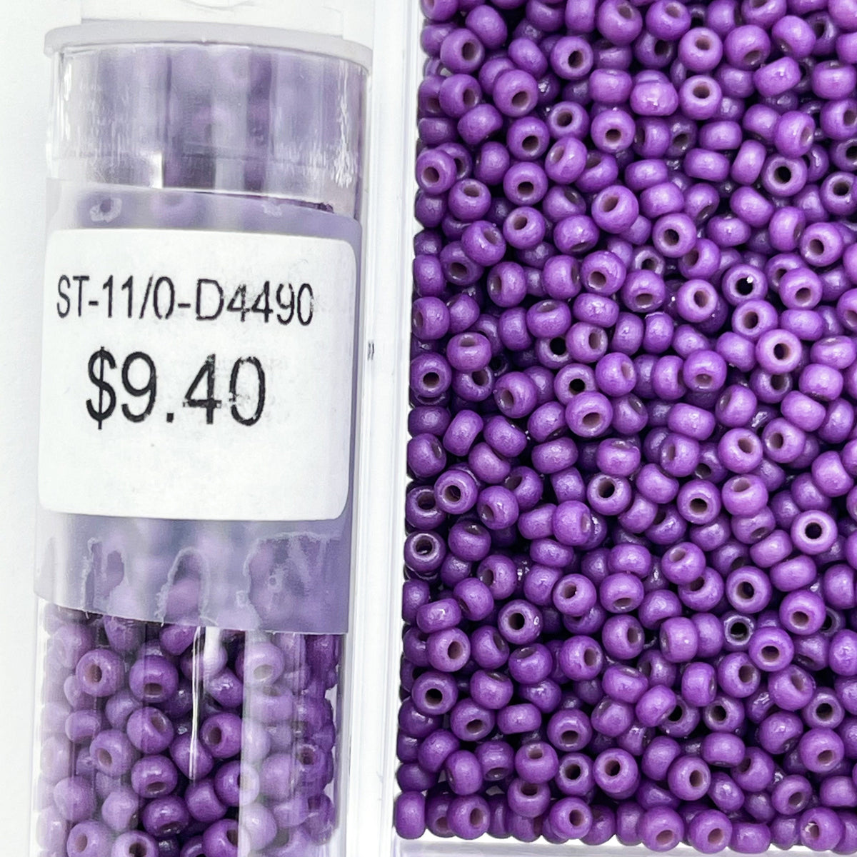 Japanese Glass Seed Beads Size 11/0-D4490 Permanent Opaque Dark Purple