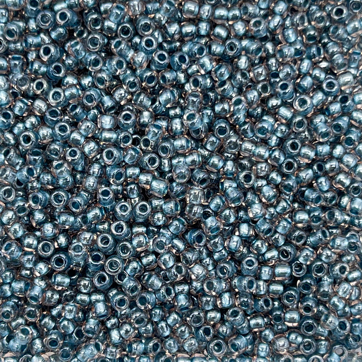 Japanese Glass Seed Beads Size 11/0-377E Metallic Blue Lined