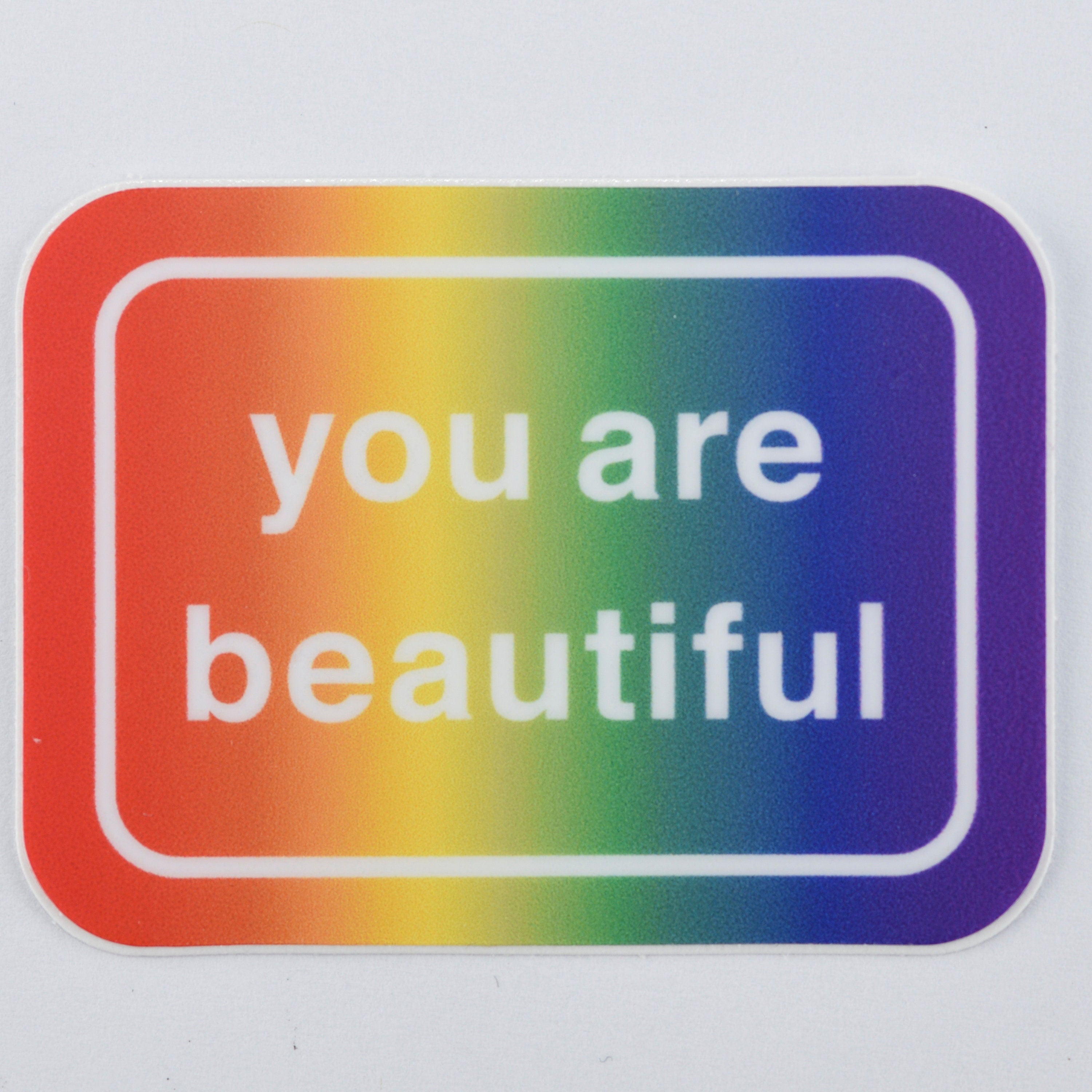 You Are Beautiful Rainbow Stickers – Ayla's Originals