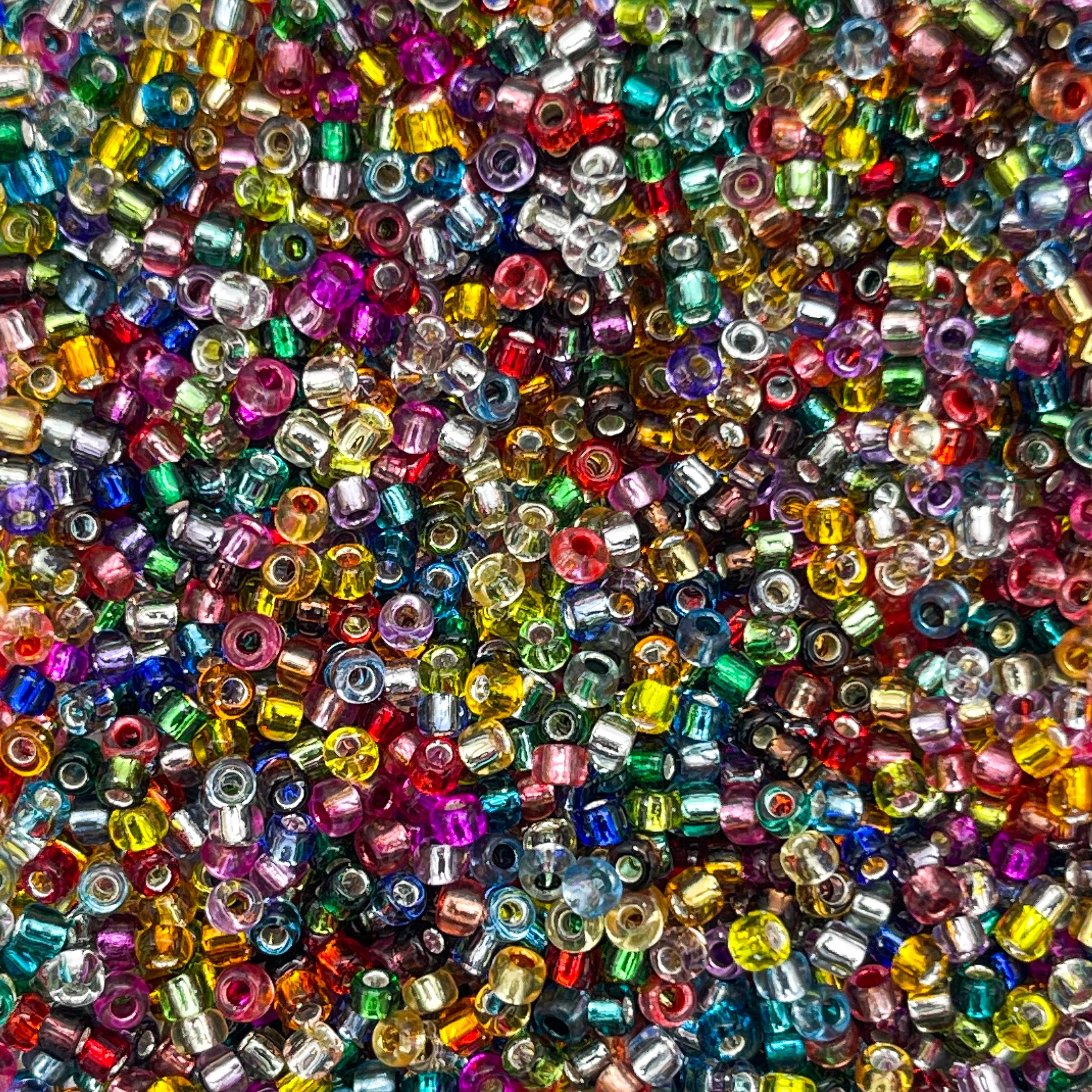 Japanese Glass Seed Beads Size 11/0-Multi-Silverlined
