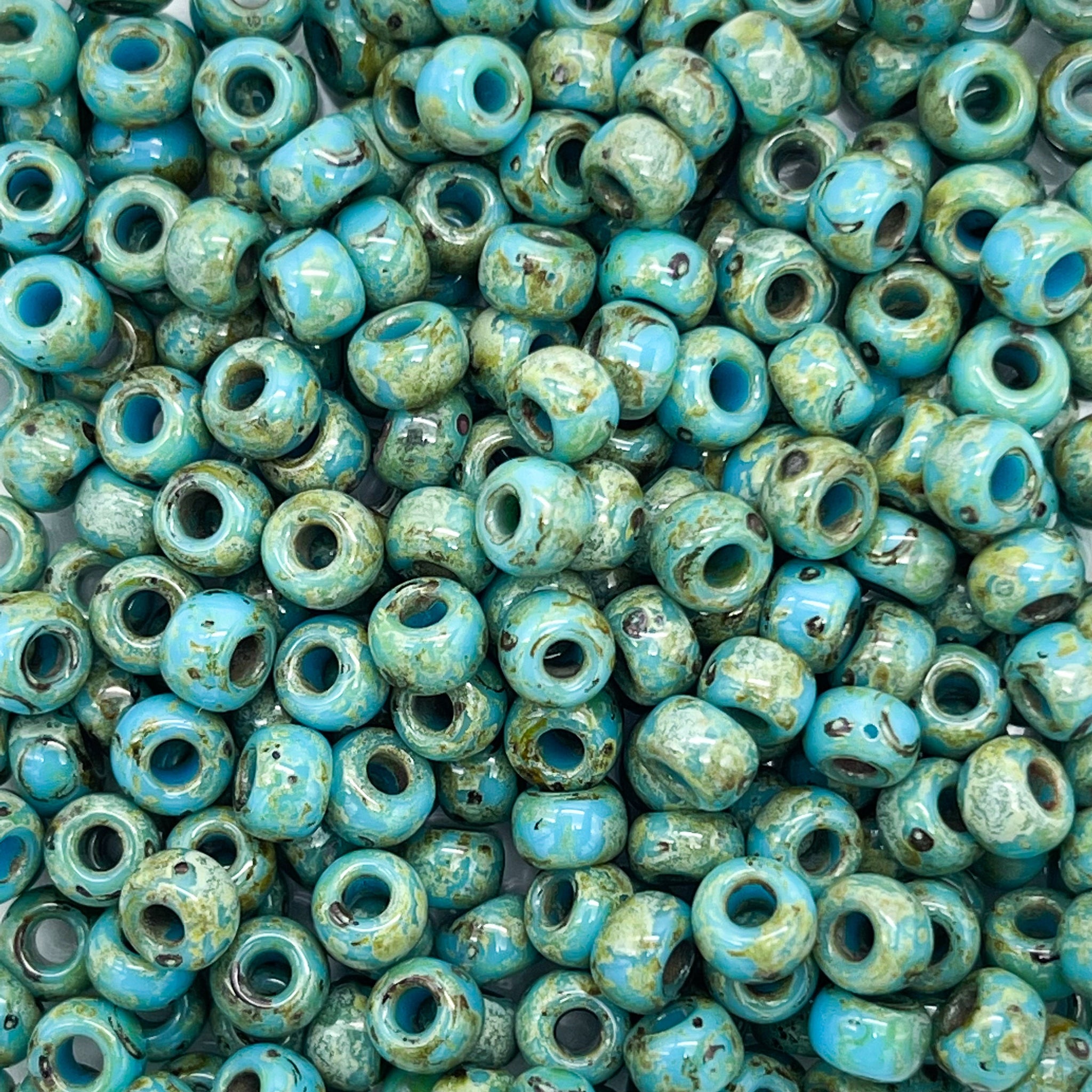 Miyuki 6/0 Japanese Seed Beads - Blue Opaque Iris, Approximately 22 Gram Vial