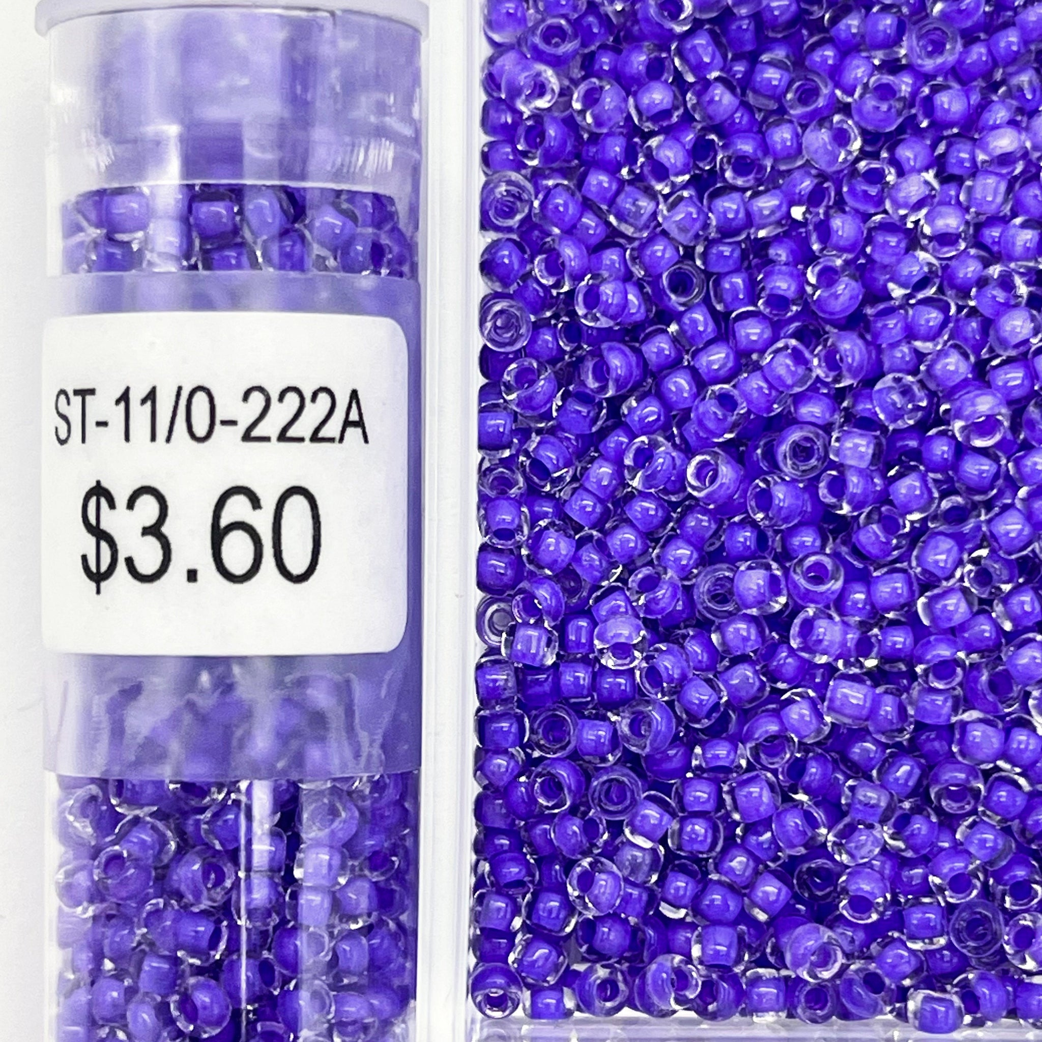 Japanese Glass Seed Beads Size 11/0-222A Lavender Lined