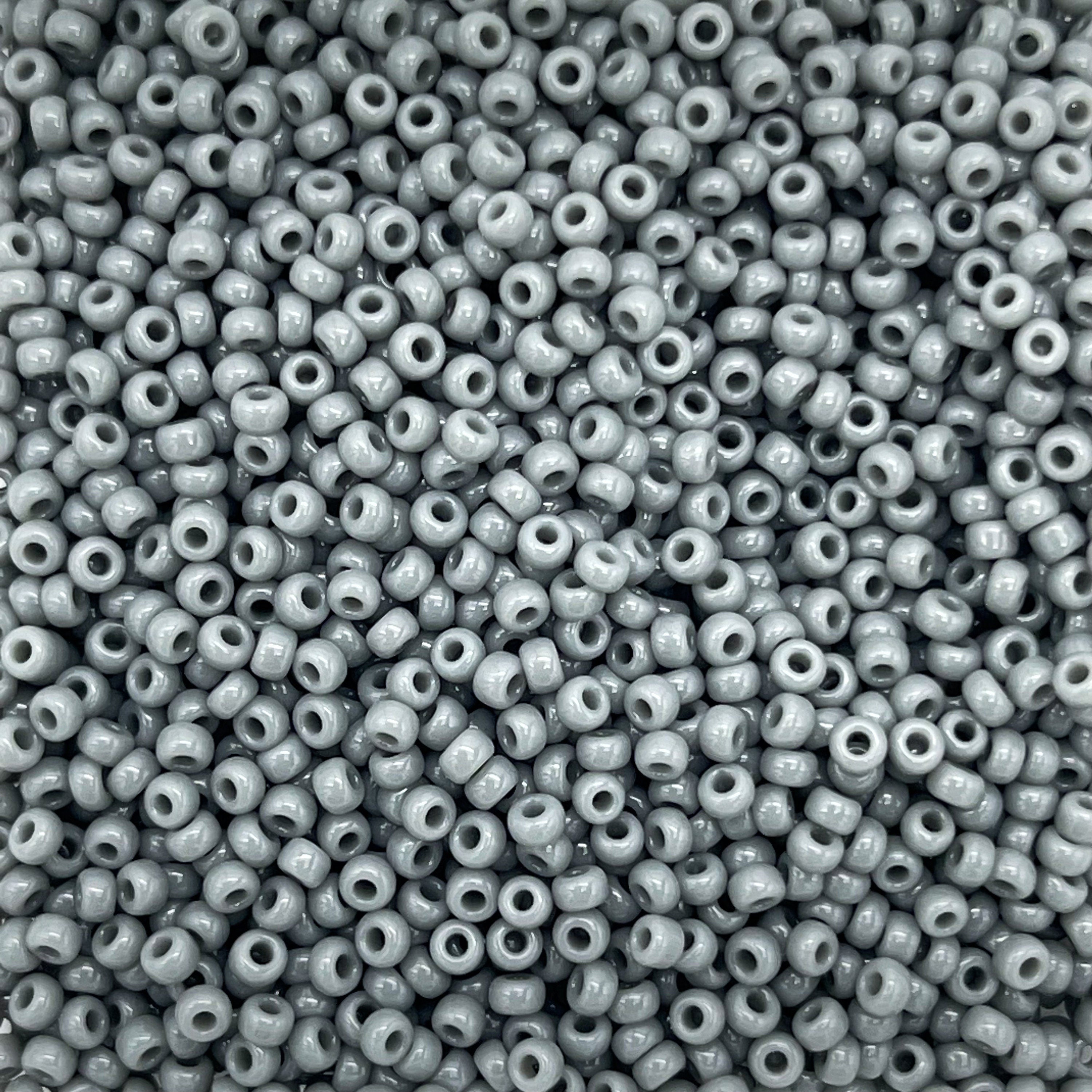 Japanese Glass Seed Beads Size 11/0-416 Opaque Medium Gray